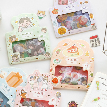 45 pcs Cute Cartoon Stickers Autumn Cute cartoon Stickers Planner DIY Scrapbooking Bullet Journal Stationery Girl Kids Gifts